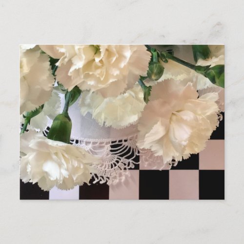 White Carnations Postcard