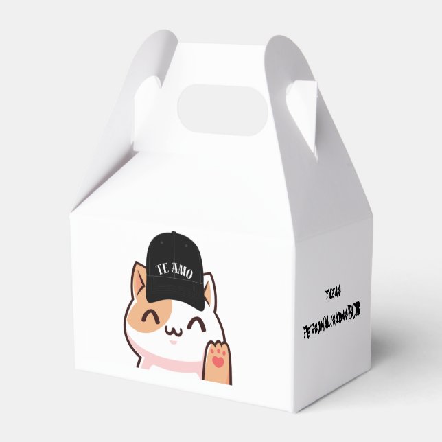 WHITE CARTON FOR PACK FAVOR BOXES (Front Side)