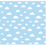 White Cartoon Clouds on Light Blue Background Patt Cutout<br><div class="desc">White cartoon clouds on light blue background pattern</div>