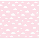 White Cartoon Clouds on Pink Background Pattern Statuette<br><div class="desc">White cartoon clouds on pink background pattern</div>