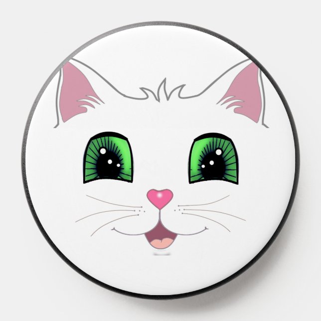 White Cat Anime PopSocket (Popsocket)