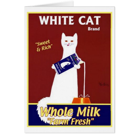 White Cat Brand Whole Milk Cards (Front)