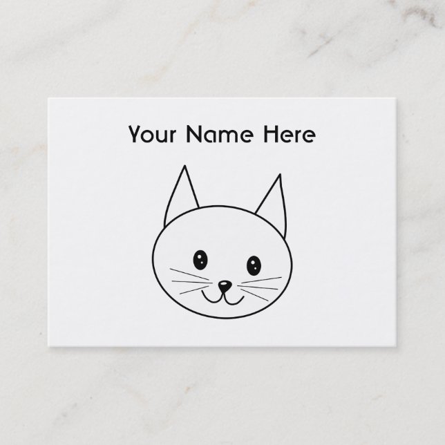 White Cat Business Card (Front)
