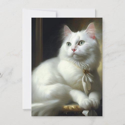 White Cat Card