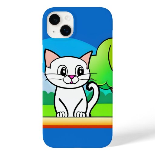 white cat Case-Mate iPhone 14 plus case