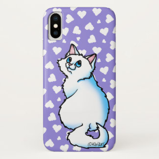 White Cat iPhone X Case