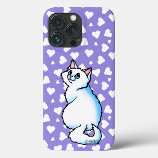 White Cat iPhone 13 Pro Case