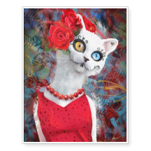 White cat, day of the dead