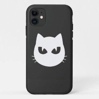 white cat face iPhone 11 case