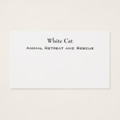 White Cat Face with Eye Color of Your Choice (Back)