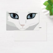 White Cat Face with Eye Color of Your Choice (Desk)