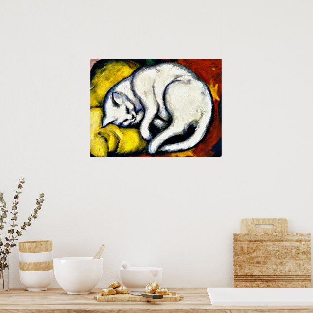 White Cat, fine art, Poster (Kitchen)