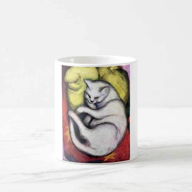 White cat, Franz Marc Coffee Mug (Center)