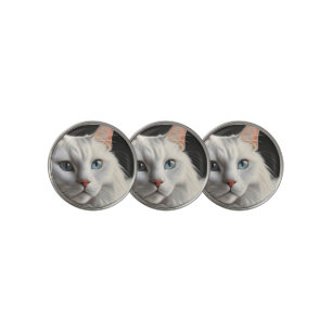White Cat Golf Ball Marker