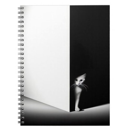 White Cat In Black Shadows Notebook