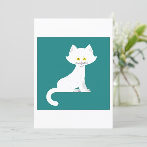 White Cat Invitation