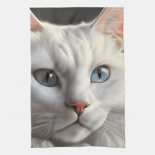 White Cat Kitchen Towel