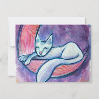 White Cat Moon                                     Postcard