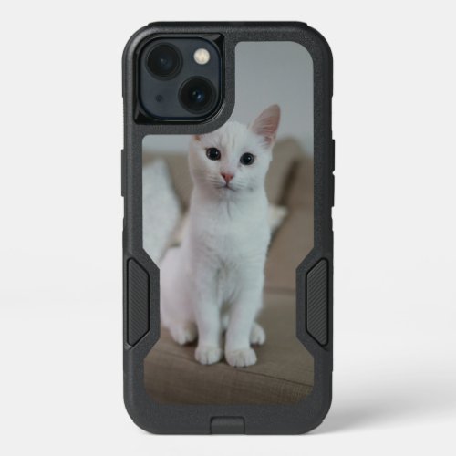 White cat iPhone 13 case