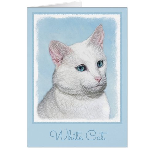 White Cat Painting _ Cute Original Cat Art