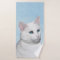 White Cat Painting - Cute Original Cat Art