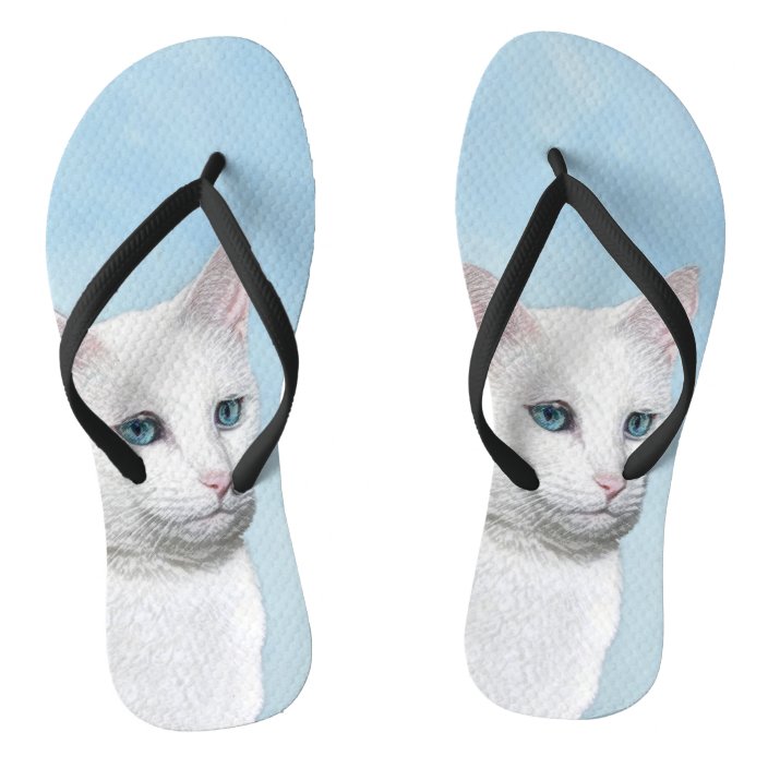 cute white flip flops