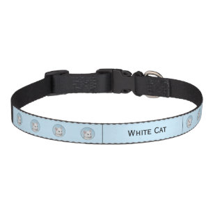 White Cat Painting - Cute Original Cat Art Pet Col Pet Collar