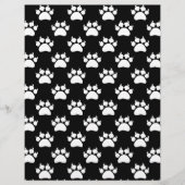White Cat Paws And Claws Pattern Print (Front)