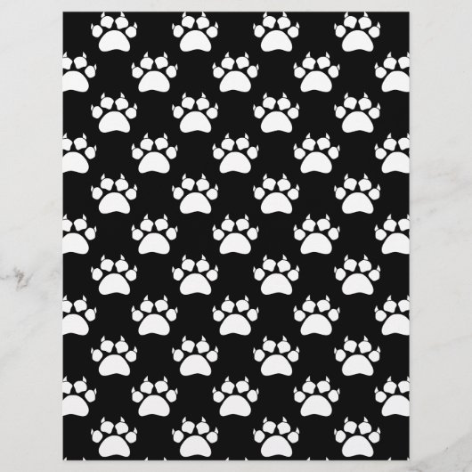 White Cat Paws And Claws Pattern Print (Front)