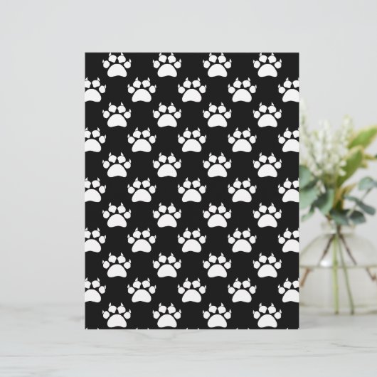 White Cat Paws And Claws Pattern Print (Standing Front)