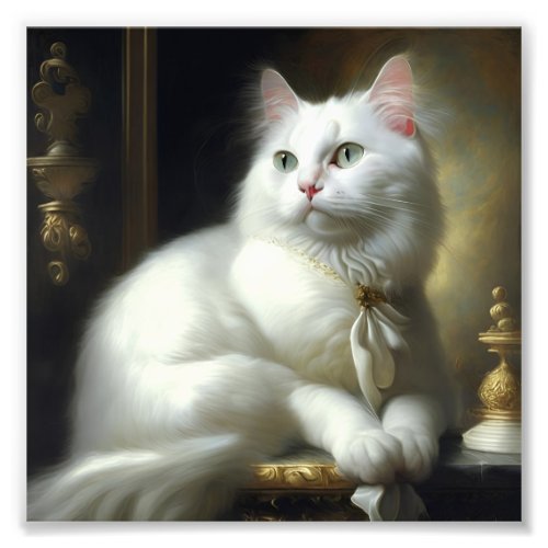 White Cat Photo Print