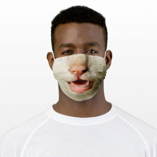 White Cat  Play time or Just Fun Adult Cloth Face Mask