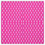White Cat Polka Dot Pattern Isolated on Fucshia Fabric