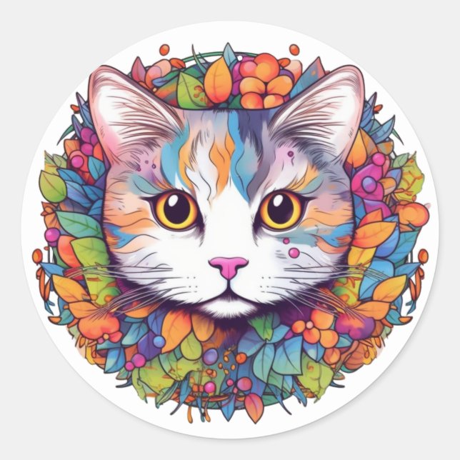 White Cat Stickers (Front)