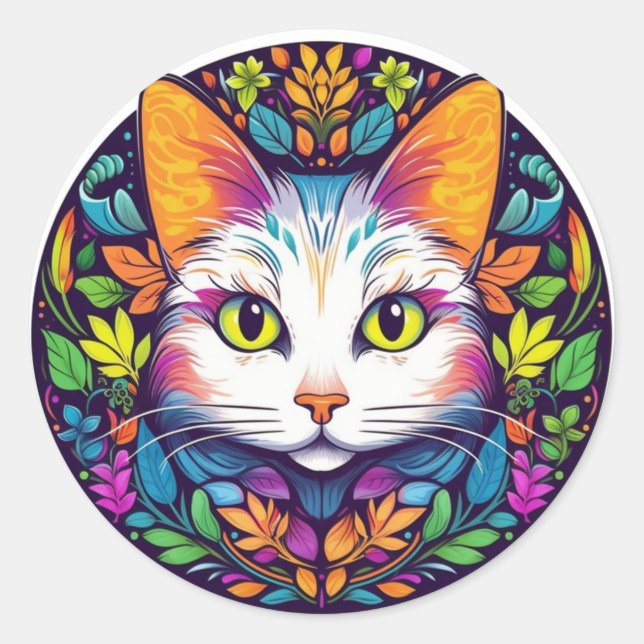 White Cat Stickers (Front)