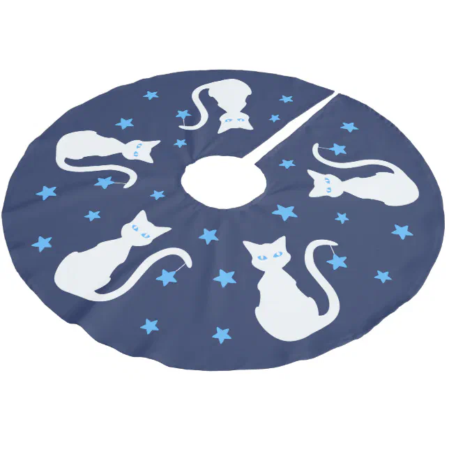 White Cat Tree Skirt Zazzle