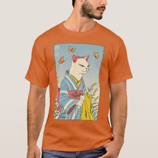 White Cat Ukiyoe T-Shirt