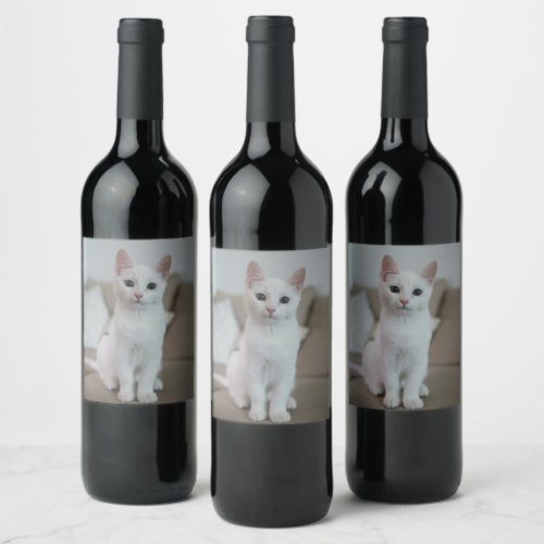 White cat wine label