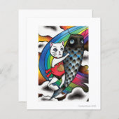 White Cat with a Carp (Front/Back)