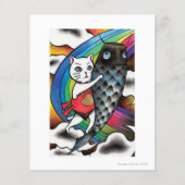 White Cat with a Carp (Front)