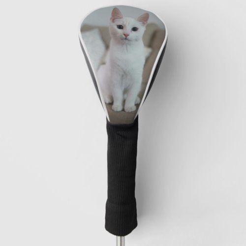 White cat  Zazzle_Growshop Golf Head Cover