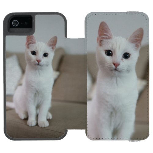 White cat  Zazzle_Growshop iPhone SE55s Wallet Case