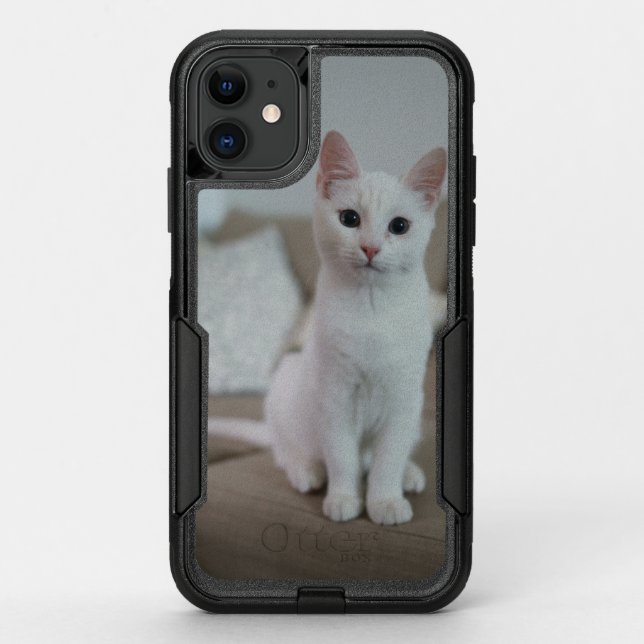 White cat | Zazzle_Growshop. Otterbox iPhone Case (Back)