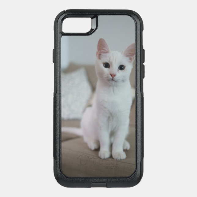 White cat | Zazzle_Growshop. Otterbox iPhone Case (Back)