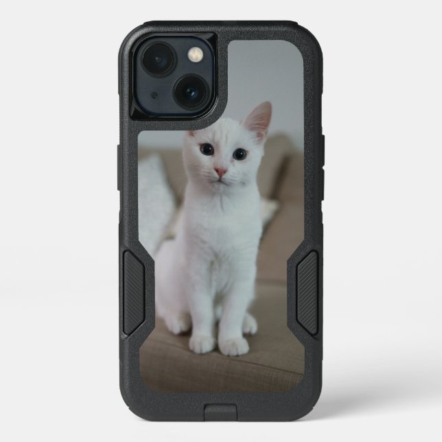White cat | Zazzle_Growshop. Otterbox iPhone Case (Back)