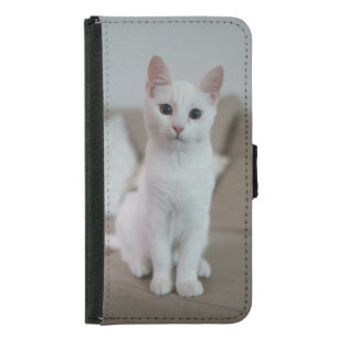 White cat   Zazzle_Growshop. Samsung Galaxy S5 Wallet Case