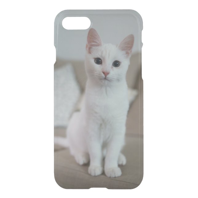 White cat | Zazzle_Growshop. Uncommon iPhone Case (Back)