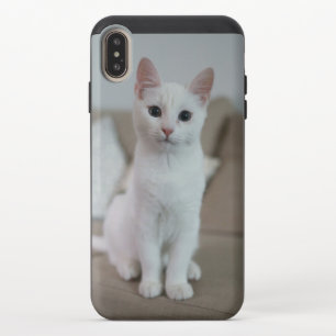 White cat Zazzle_Growshop. iPhone XS Max Slider Case