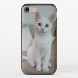 White cat   Zazzle_Growshop. iPhone 8/7 Slider Case