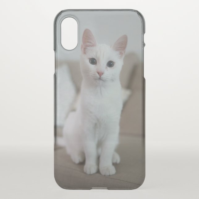 White cat | Zazzle_Growshop. Uncommon iPhone Case (Back)